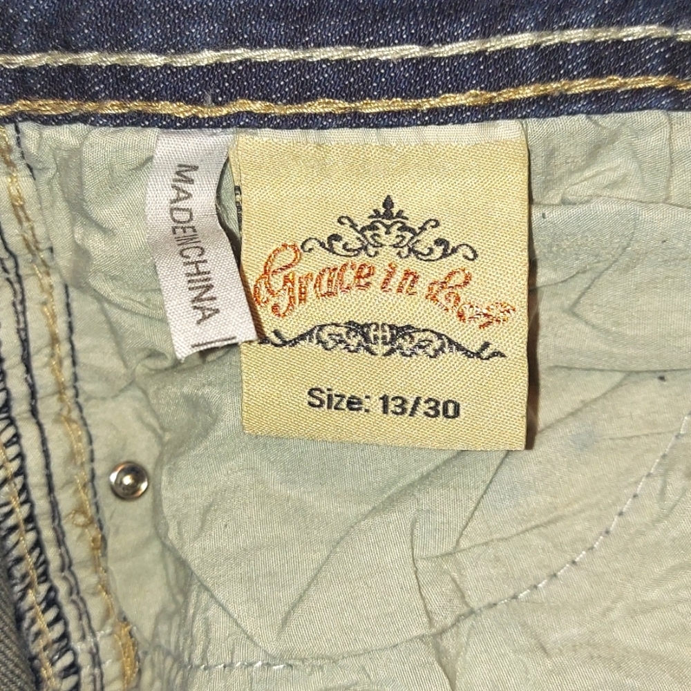 Grace in LA Distressed Flare Bootcut Jean - Picture 9 of 9
